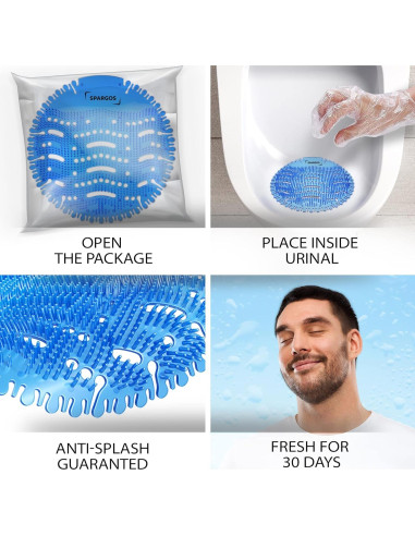 Desodorante de Urinal Spargos Brisa Oceánica - 24 Pastillas