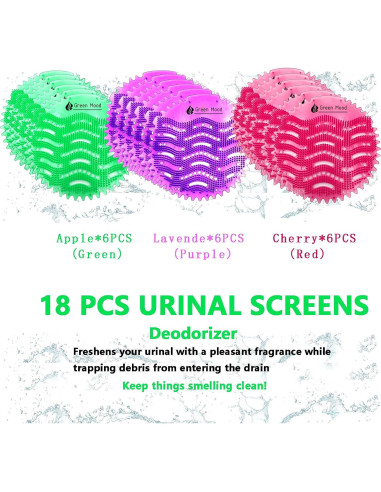 18 Mats Desodorantes para Urinario MEIZHIYUAN, 16cm