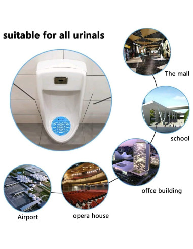 18 Mats Desodorantes para Urinario MEIZHIYUAN, 16cm