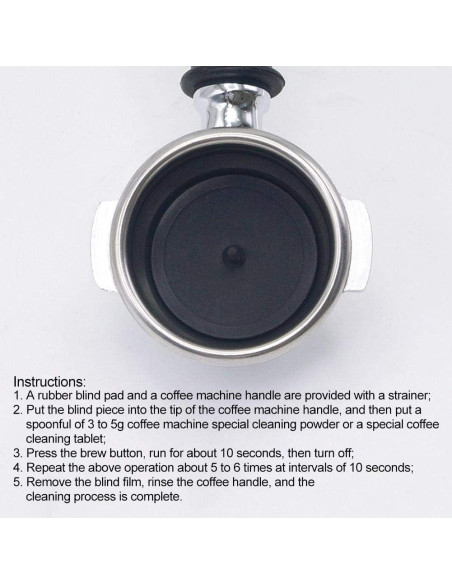 Filtro Ciego de Goma POCREATION para Máquina de Café 50mm