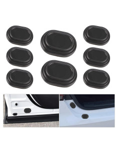 Amortiguador de Puerta de Coche Wuyaoyao 8PCS Silicona Negra