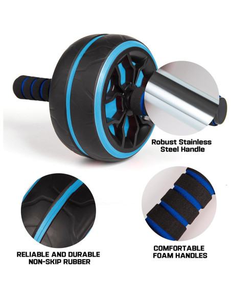 Rueda de Abdominales JHYSHAN Ancha y Silenciosa con Almohadilla