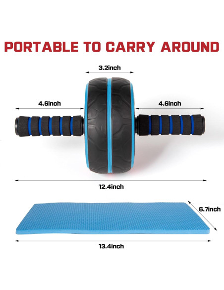 Rueda de Abdominales JHYSHAN Ancha y Silenciosa con Almohadilla