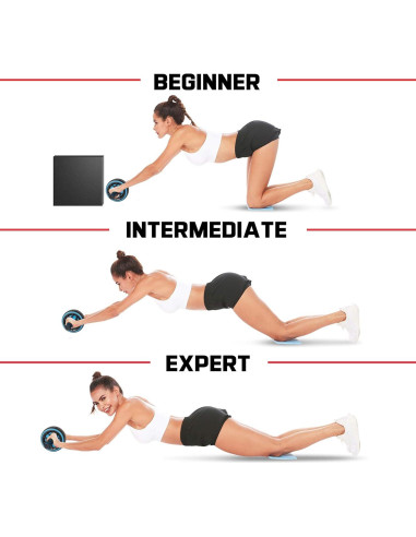 Rueda de Abdominales JHYSHAN Ancha y Silenciosa con Almohadilla