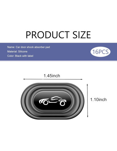 16 Amortiguadores de Puerta de Silicona Leechio para Coches