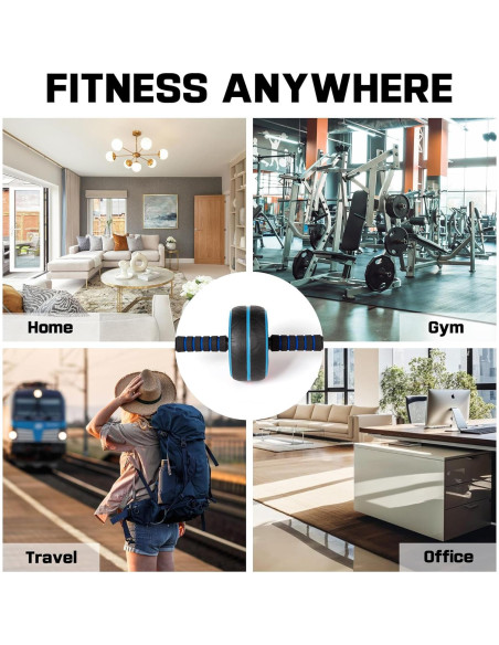 Rueda de Abdominales JHYSHAN Ancha y Silenciosa con Almohadilla