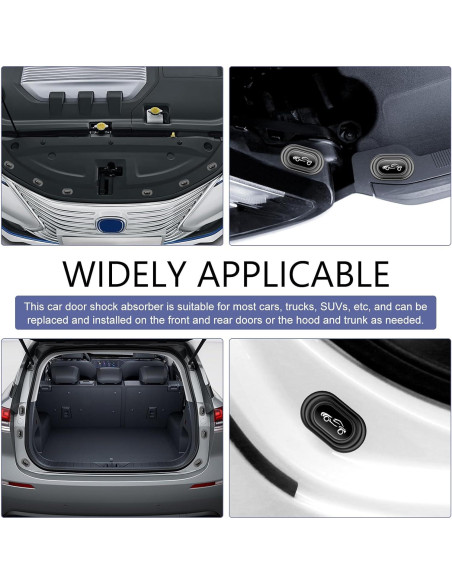 16 Amortiguadores de Puerta de Silicona Leechio para Coches