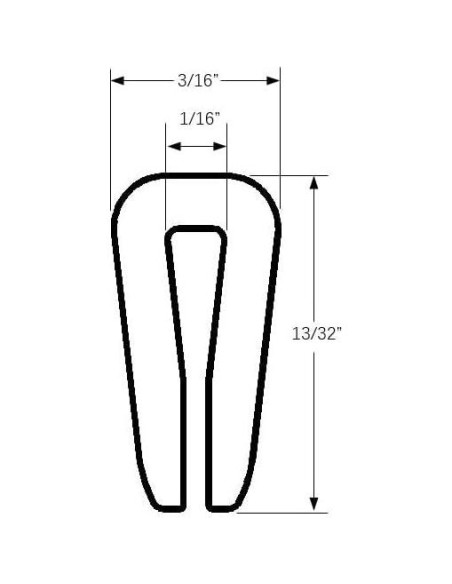 Bisel de Goma Silicona Protalwell 20 pies Blanco 1.59 mm