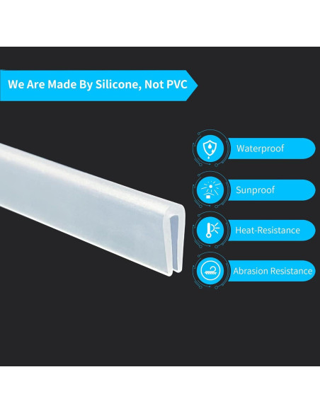 Bisel de Goma Silicona Protalwell 20 pies Blanco 1.59 mm