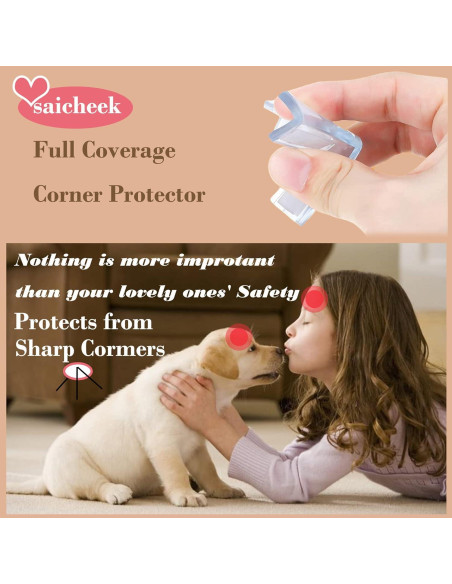 12 Protectores de Esquinas de Silicona Saicheek Transparentes