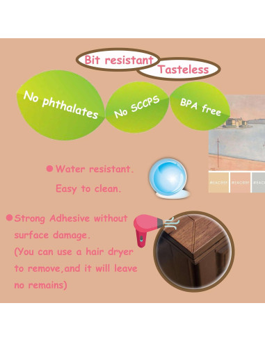 12 Protectores de Esquinas de Silicona Saicheek Transparentes