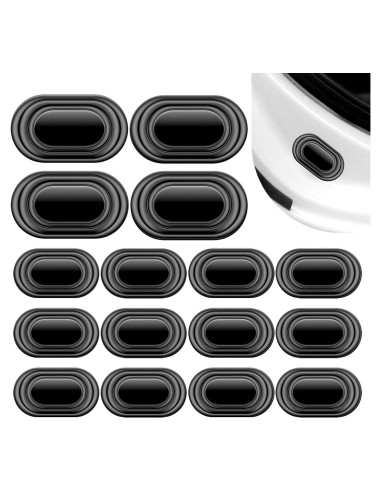 16 Amortiguadores de Puerta de Coche Leechio Silicona Negra