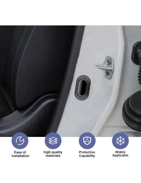 16 Amortiguadores de Puerta de Coche Leechio Silicona Negra