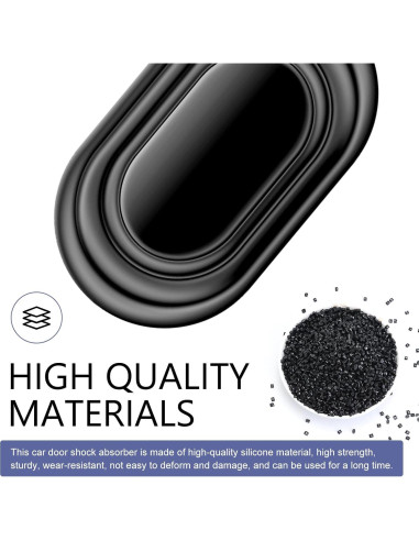 16 Amortiguadores de Puerta de Coche Leechio Silicona Negra