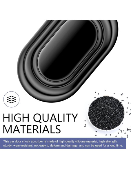 16 Amortiguadores de Puerta de Coche Leechio Silicona Negra