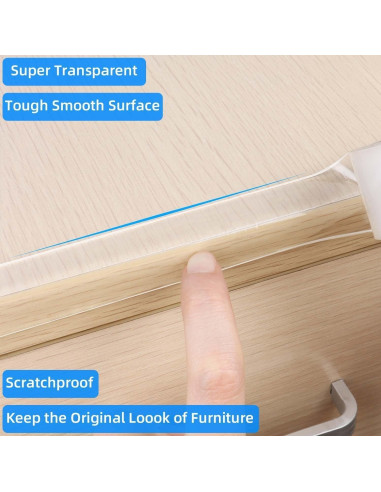 Cinta Protectora de Bordes MILEQEE 4.0cm x 1.0m Transparente