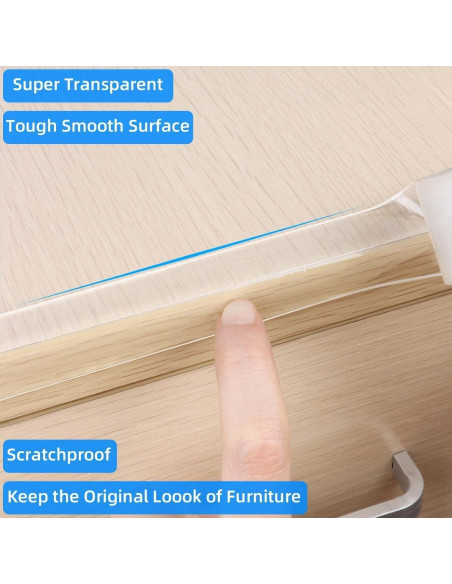 Cinta Protectora de Bordes MILEQEE 4.0cm x 1.0m Transparente