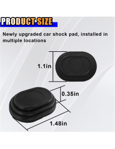 Amortiguador de Puerta de Coche SMILFUY 8PCS Silicona Negra 2