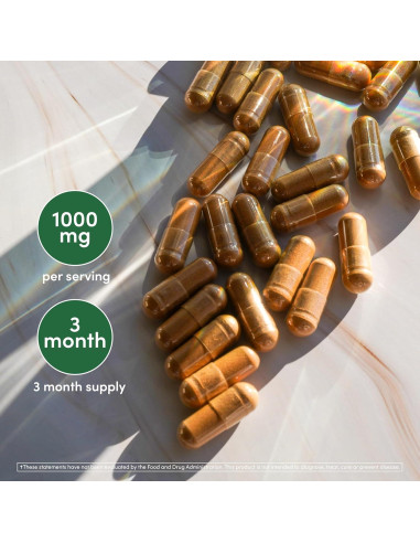 Cápsulas de Shatavari Orgánico Double Wood - 1000mg, 180 Unidades