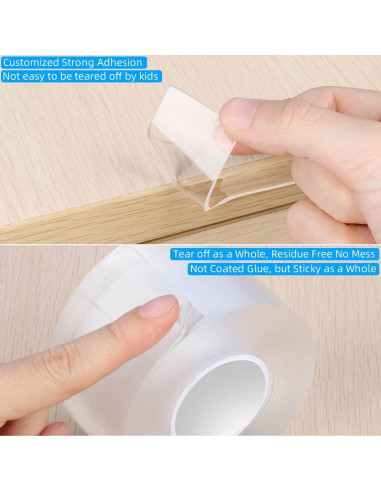 Cinta Protectora de Bordes MILEQEE 2cm x 3m Transparente