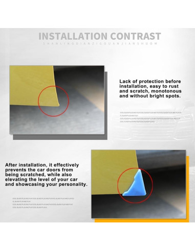 2 Protectores de Esquinas de Puerta de Coche Sluswallow Silicona