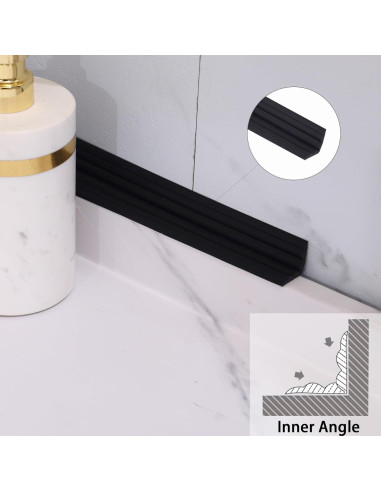 Protectores de Esquinas Coengwui 5m x 4cm Negro PVC
