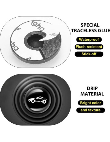 Pack de 30 Amortiguadores de Puerta AWGUKA - Silicona Negra