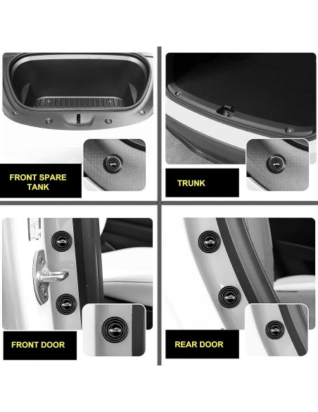 Pack de 30 Amortiguadores de Puerta AWGUKA - Silicona Negra