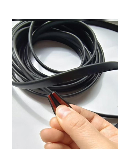 Bisel de Goma Autoadhesivo U Jinlanonly 20 pies EPDM Negro
