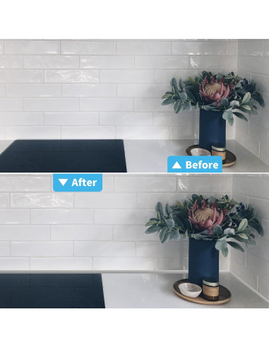 Moldura de Vinilo Flexible Autoadhesiva Art3d 3m Blanco