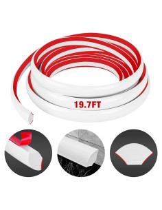 Moldura Flexible Autoadhesiva Miuwauer QRM 6m Blanco