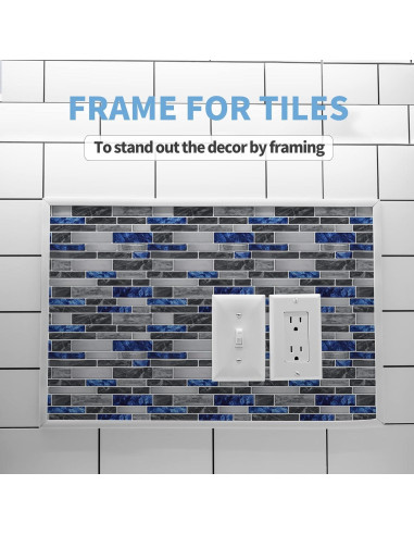 Moldura de Vinilo Flexible Autoadhesiva Art3d 3m Blanco