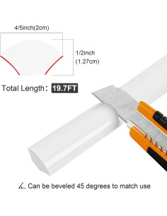 Moldura Flexible Autoadhesiva Miuwauer QRM 6m Blanco 2