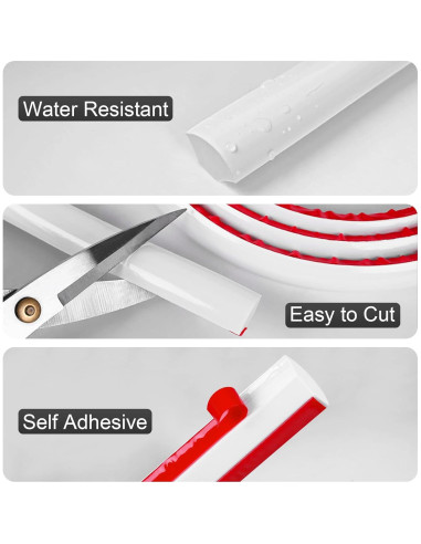 Moldura Flexible Autoadhesiva Miuwauer QRM 6m Blanco