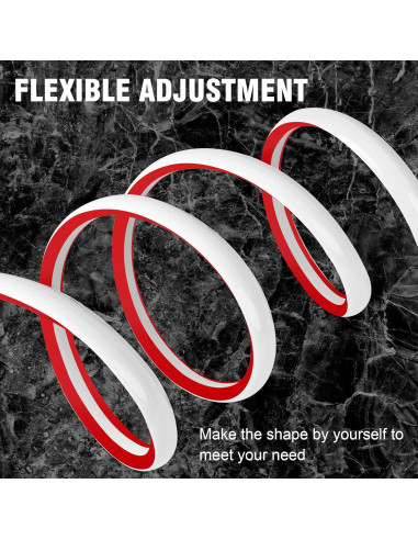 Moldura Flexible Autoadhesiva Miuwauer QRM 6m Blanco