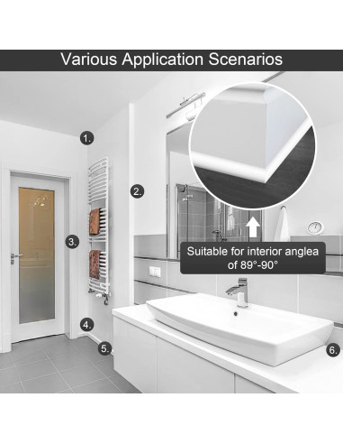 Moldura Flexible Autoadhesiva Miuwauer QRM 6m Blanco