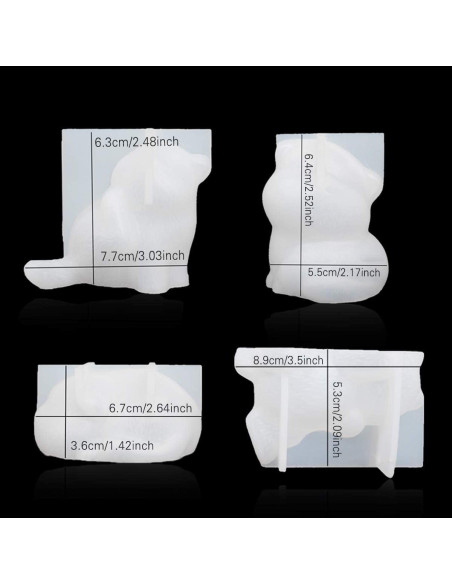 Molde de Silicona para Gato iSuperb - 4 Piezas DIY Joyería