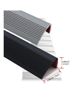 Nosing Antideslizante de Vinilo Trimold 5m Negro para Escaleras 2
