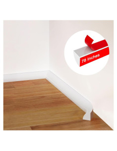 Moldura de esquina flexible autoadhesiva Sereficy 198 cm blanca