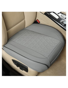 Fundas de Asiento Frontal Pantera Negra de Cuero Sintético - Gris Claro