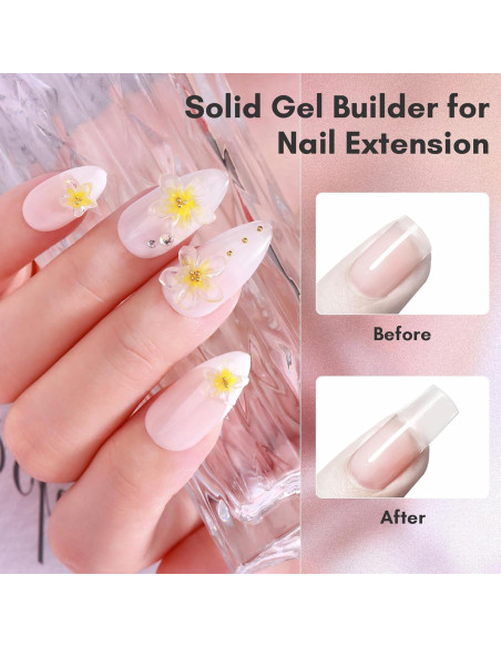 Gel Constructor Sólido Makartt 4 en 1 para Uñas 15ml - 2 Pcs