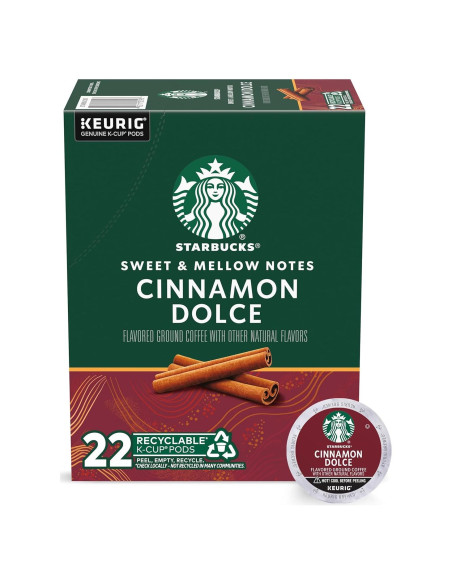 Cápsulas de café Starbucks Canela Dolce 22 unidades K-Cup