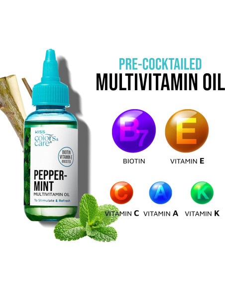 Aceite Multivitamínico KISS Colors & Care Menta 73.93 ml