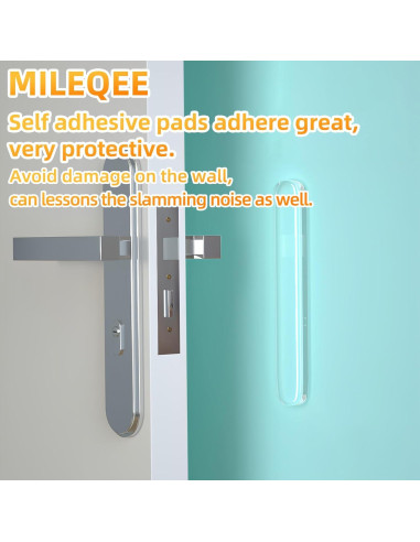 10 Tiras Protectores Transparentes MILEQEE para Puertas y Muebles