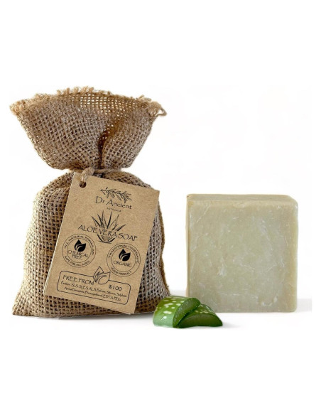 Jabón Natural de Aloe Vera Orgánico Dr.Ancient 140g Hecho a Mano