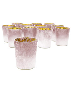 Set de 12 Soportes de Vela Votivos Burdeos Koyal 6.6 cm