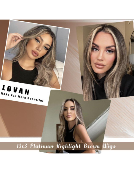 Peluca Sintética Rubia Destacada Aubree 20 Pulgadas 13x3