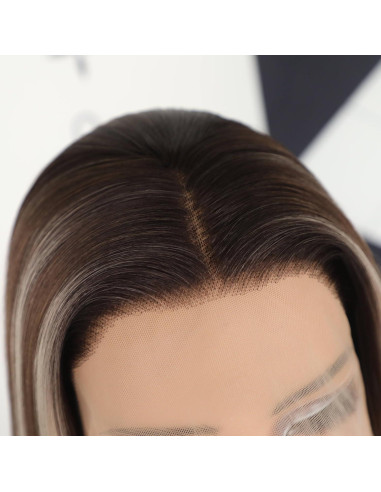 Peluca Sintética Rubia Destacada Aubree 20 Pulgadas 13x3