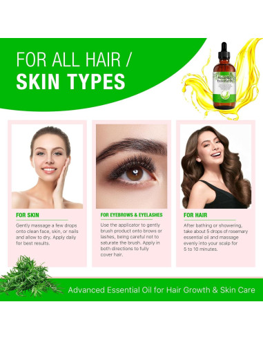 Aceite de Romero Puro 120 ml - Crecimiento Cabello y Piel