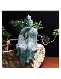 Estatua de Buda para Acuarios Livelyfish 7.9x5.8cm Arenisca